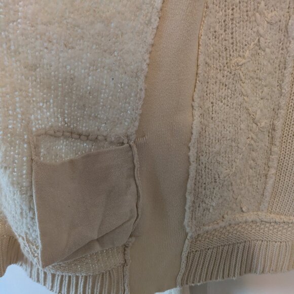 Anthropologie Sleeping On Snow Northbound Ivory Zip Up Cardigan - Picture 13 of 16